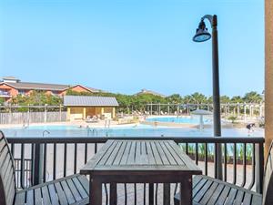 Great view of pool from private balcony