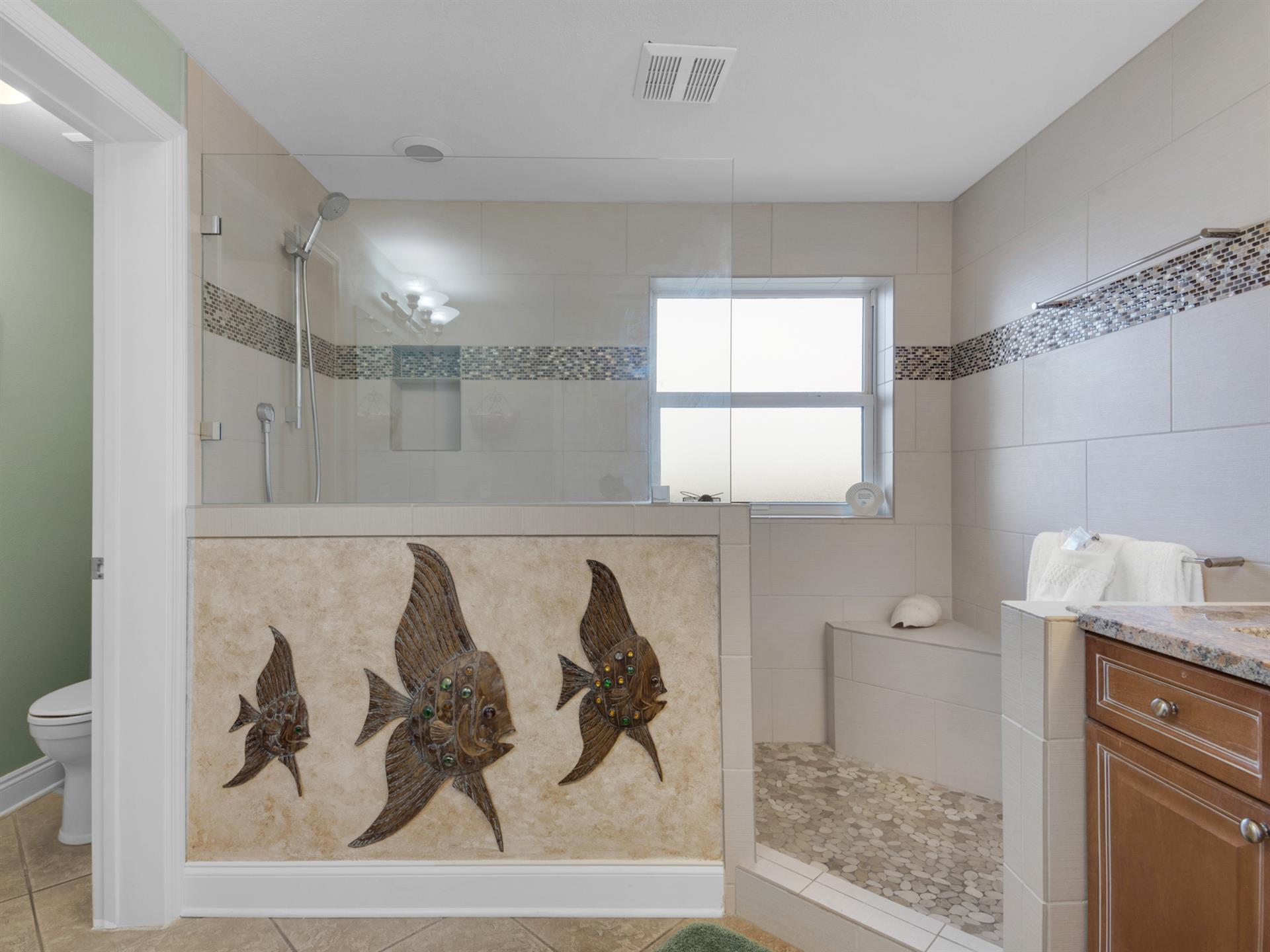 Primary Bathroom with Huge WalkIn Shower