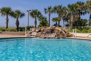 Unique Stone Waterfall at your Community Pool