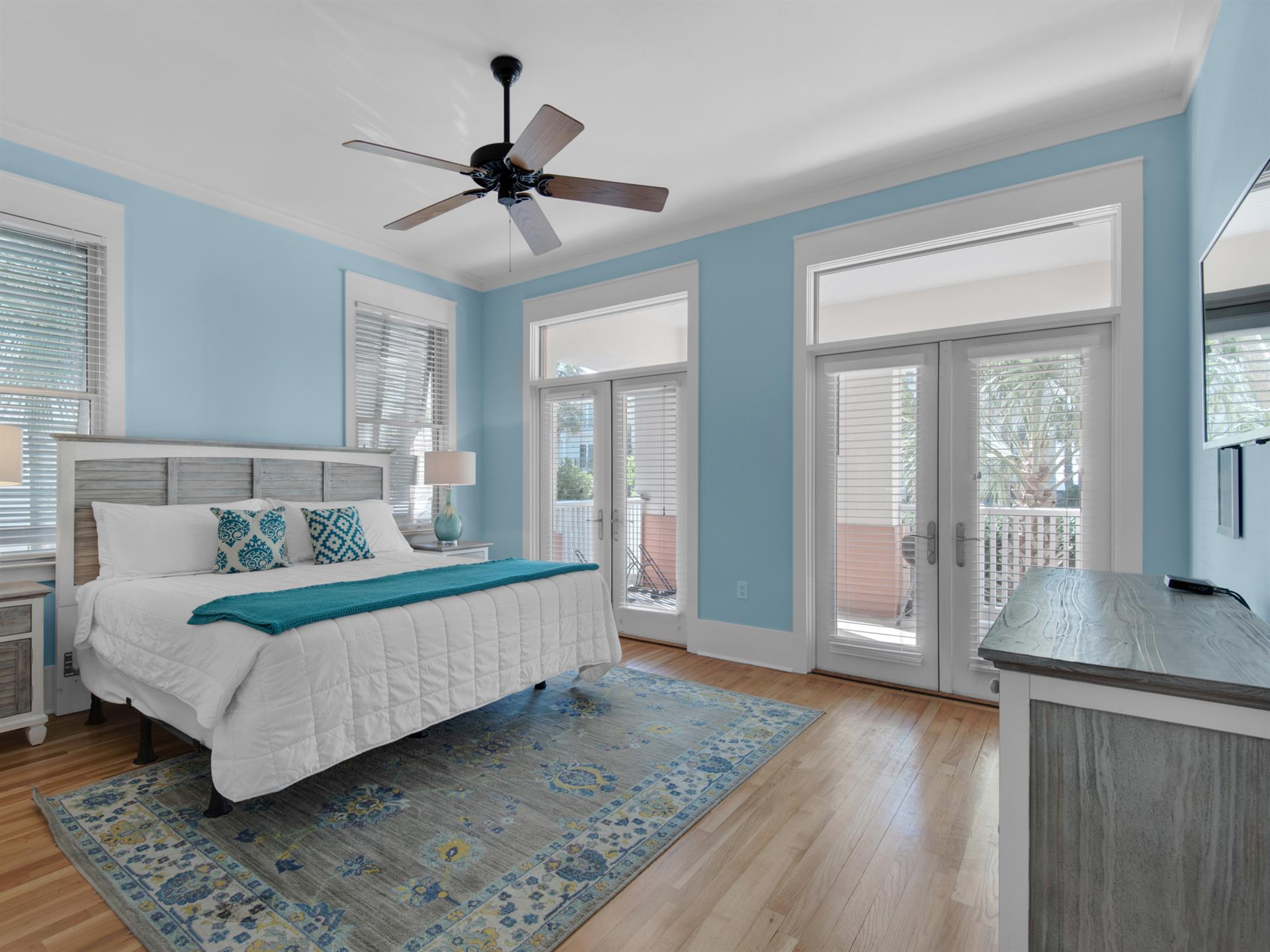 Primary bedroom with front porch access  1st floor