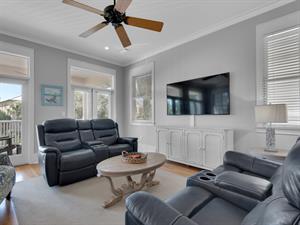 Living area with large TV  2nd floor