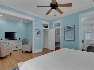 Primary bedroom with TV and sitting area  2nd floor