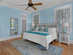 Primary bedroom with king bed  1st floor