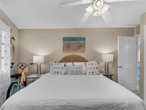 Primary bedroom with king bed