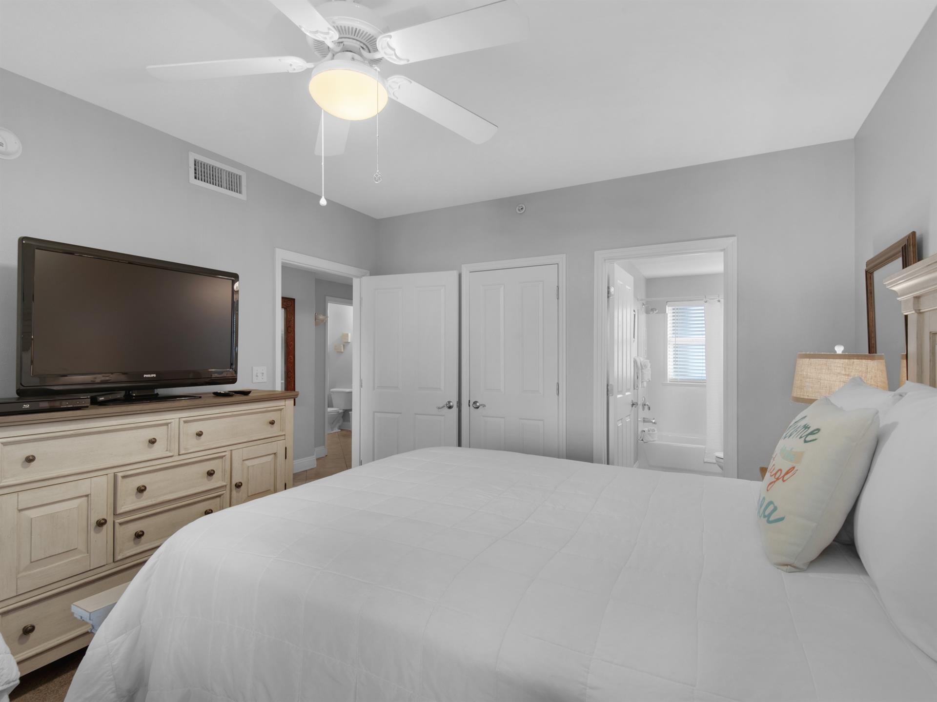 Guest Bedroom with Flat Screen TV