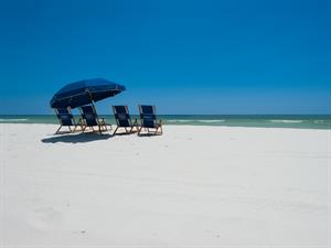 Beach chairs available for a fee