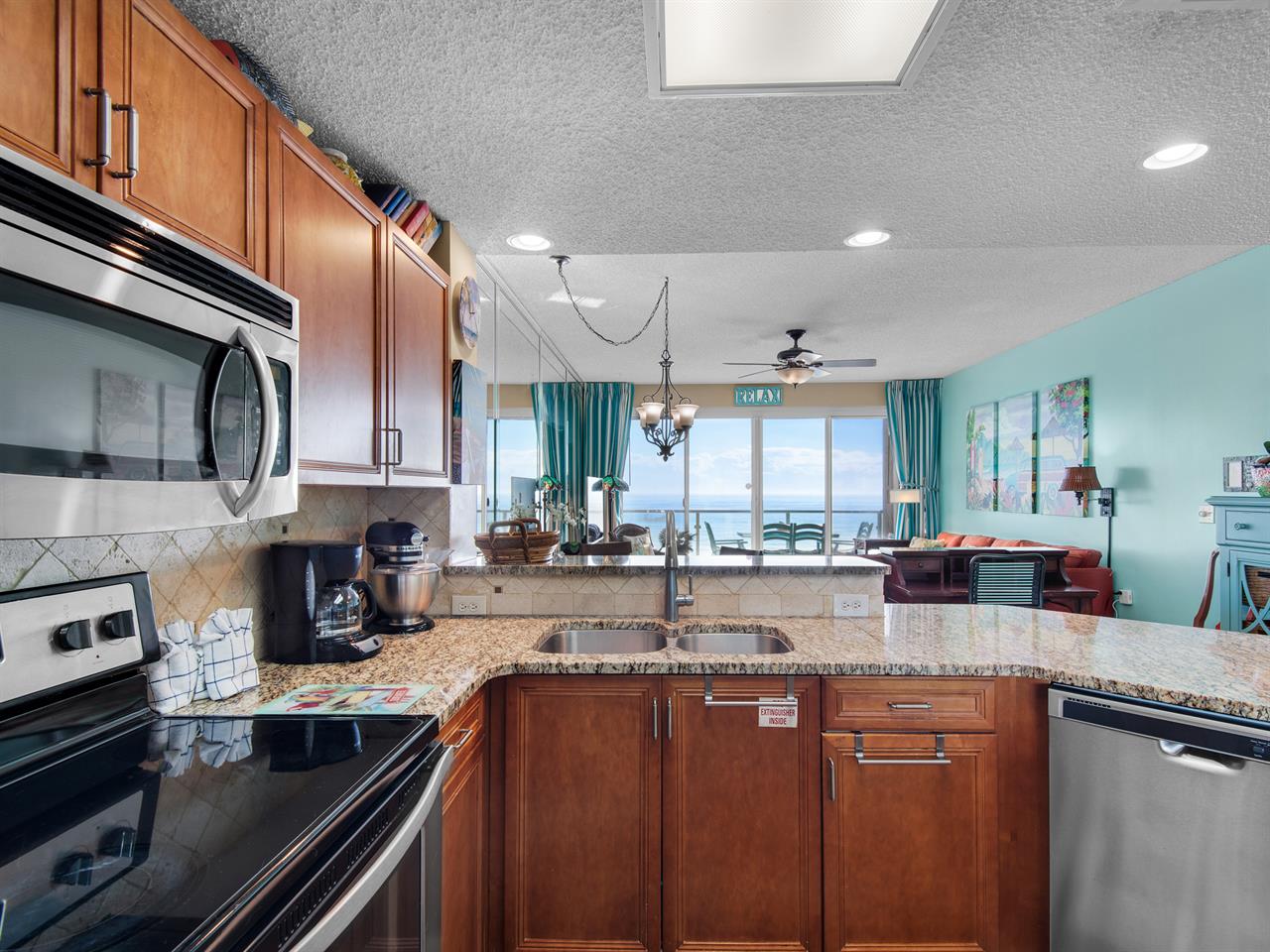 View of gulf from Kitchen