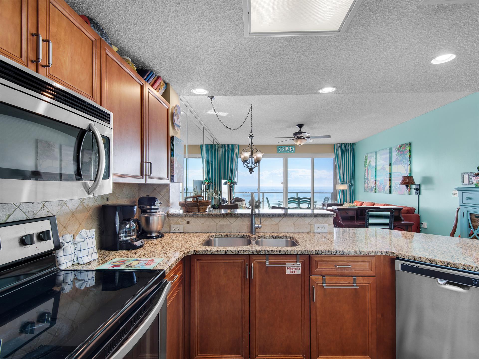 View of gulf from Kitchen