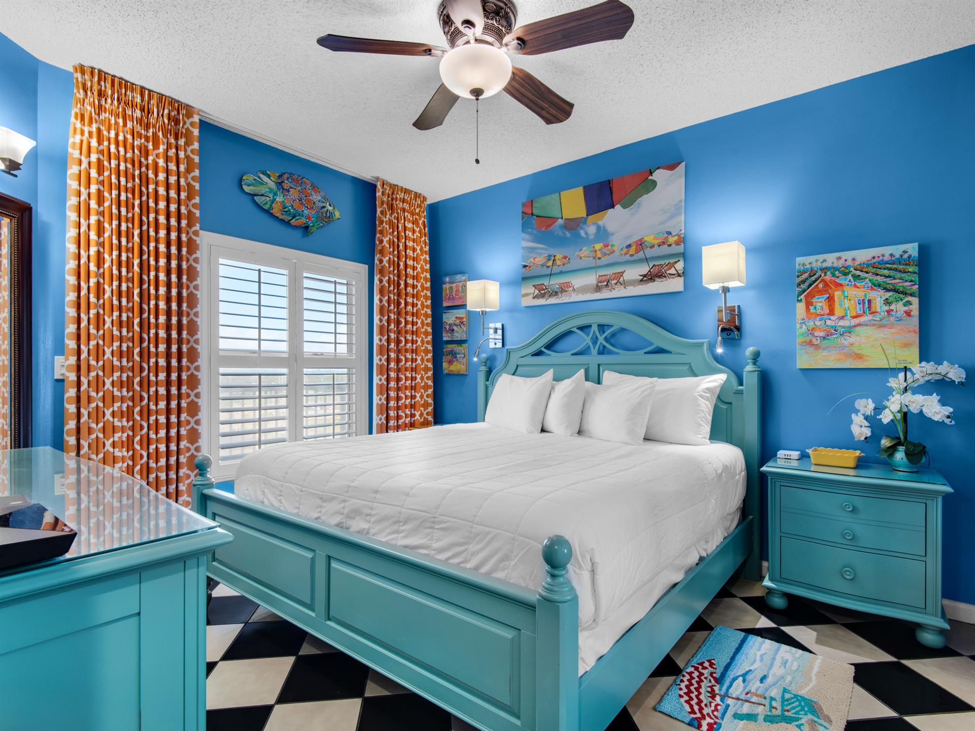 Primary bedroom with a King bed