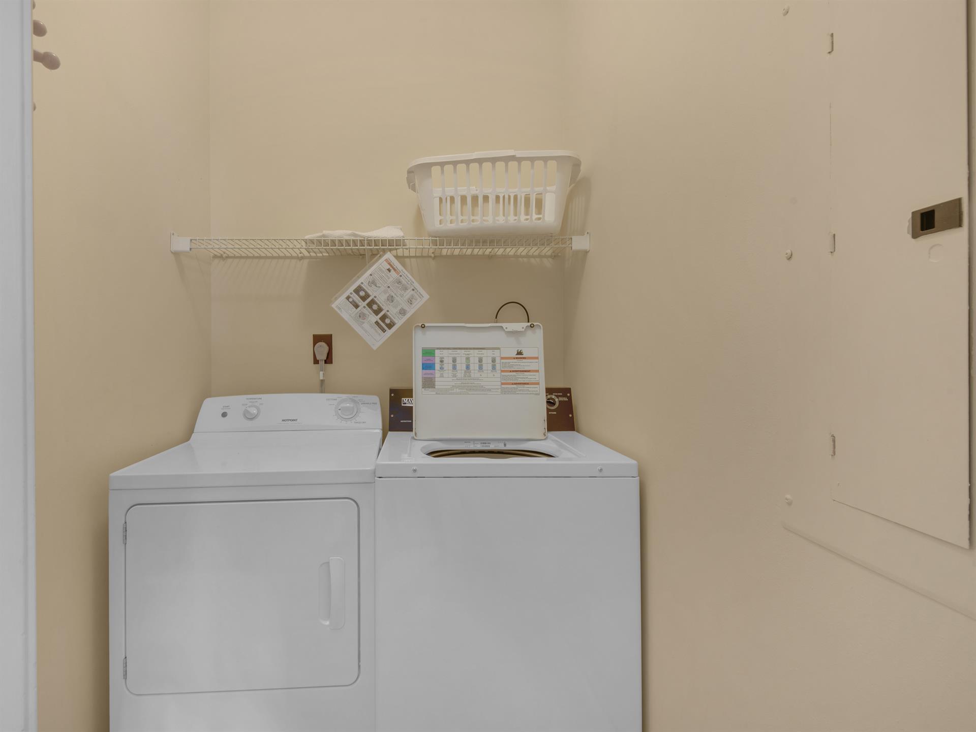 Full size washer  dryer in unit