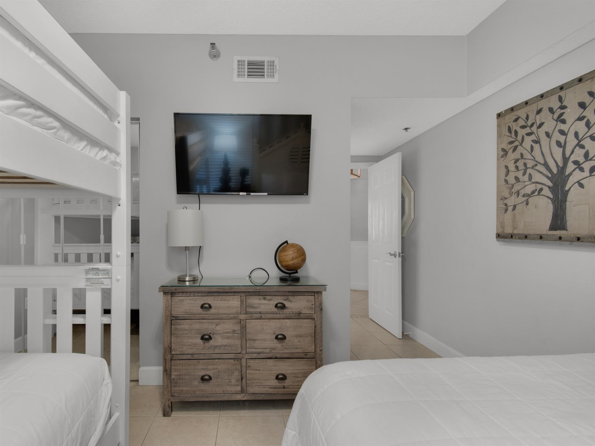 Guest Bedroom 1 with Flat Screen TV