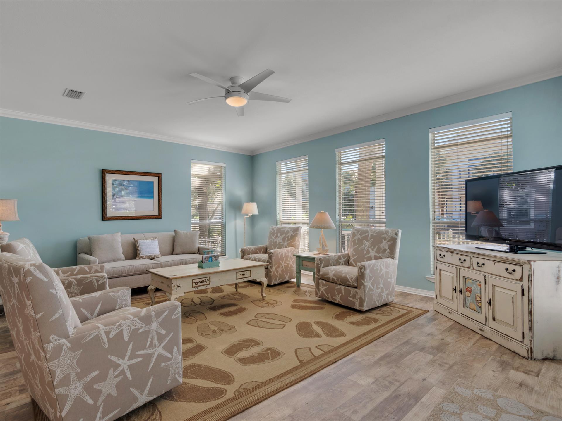 Spacious Living Room with Swivel Rockers and a Sleeper Sofa