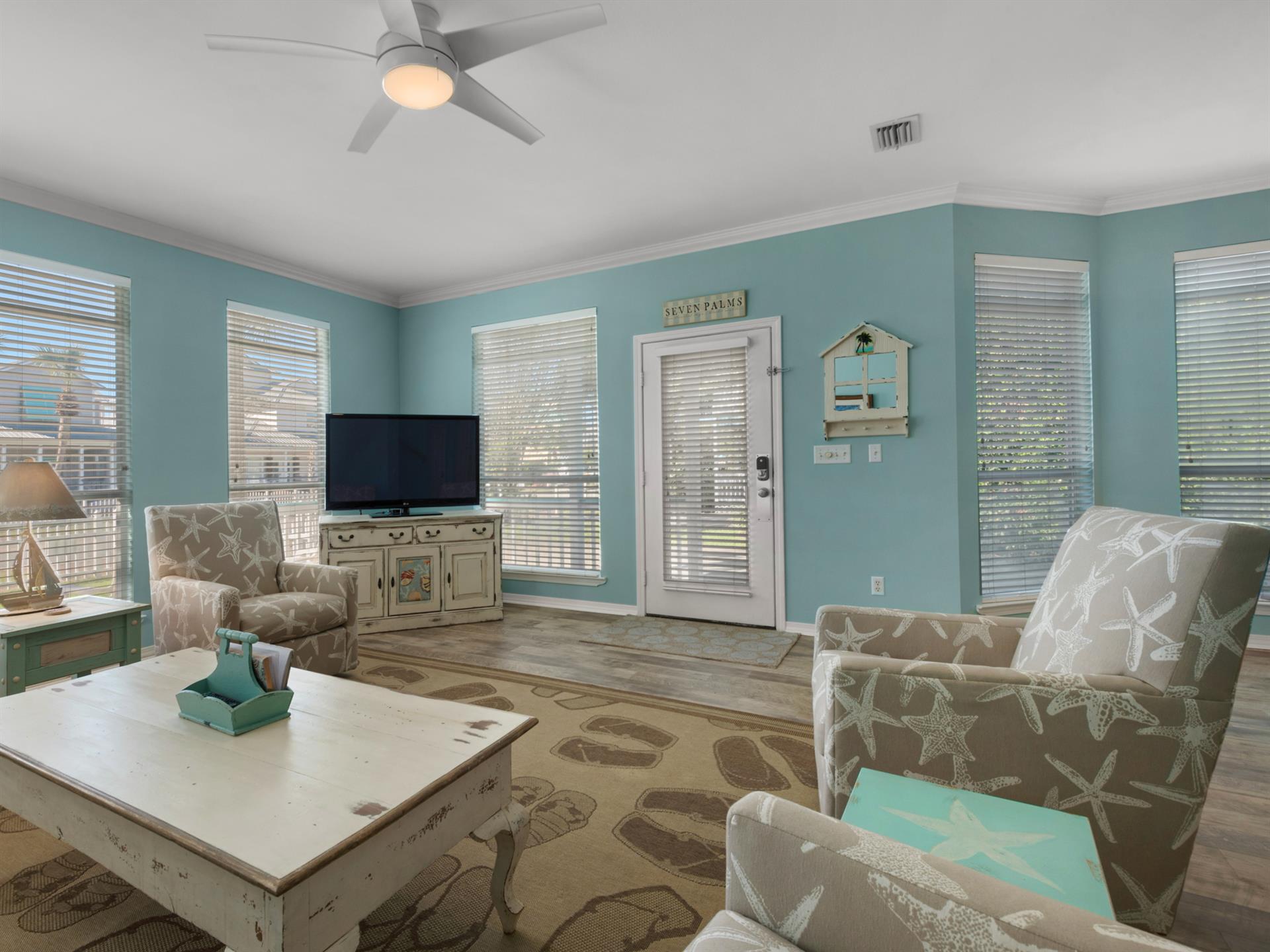 Plenty of Seating and a Large Flat Screen TV