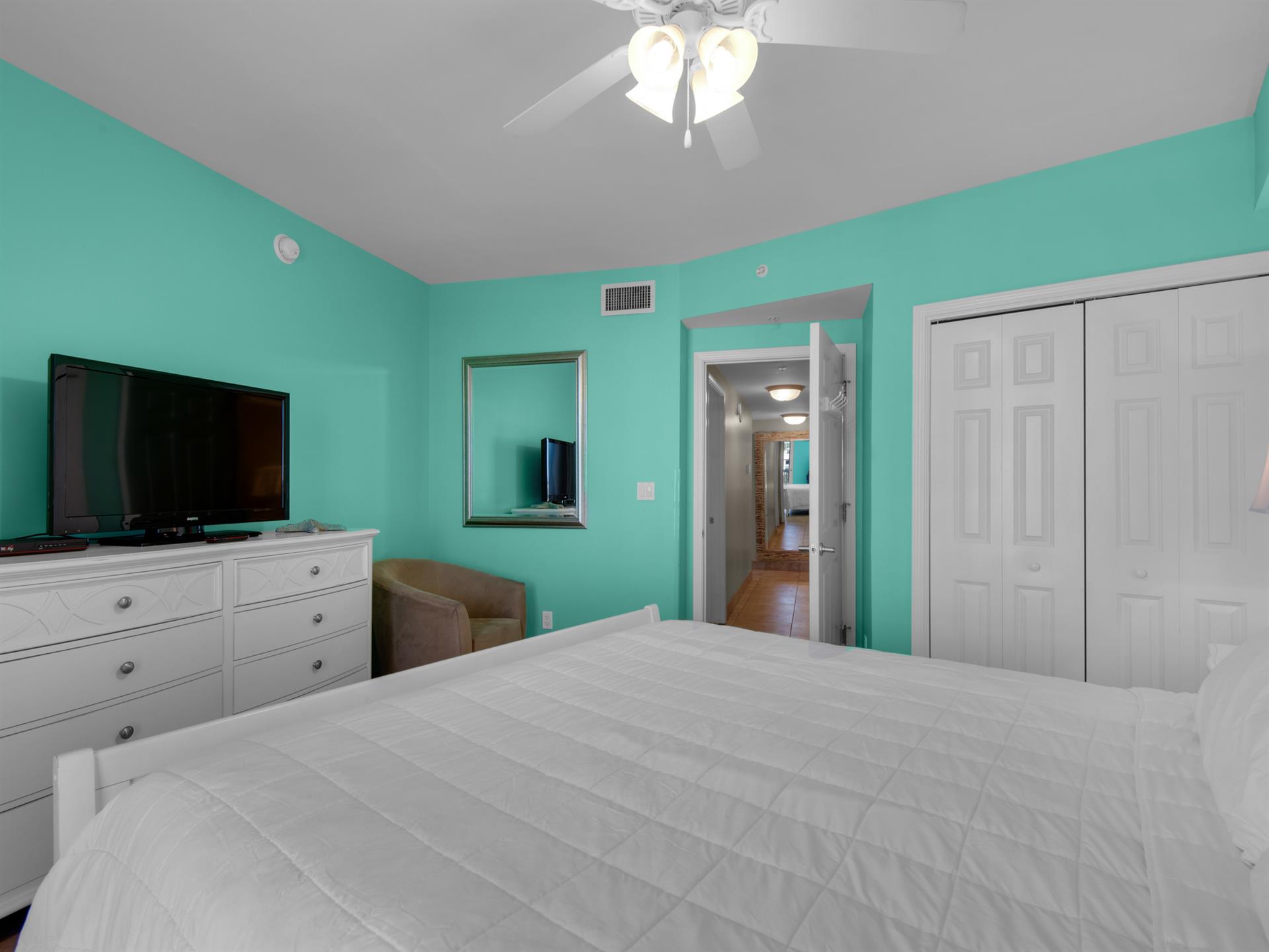 Guest Bedroom 2 with King Bed and Flat Screen TV