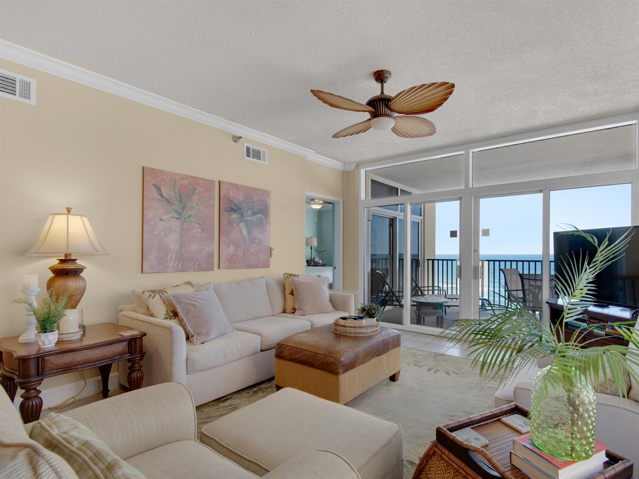 Living Area with Private Balcony