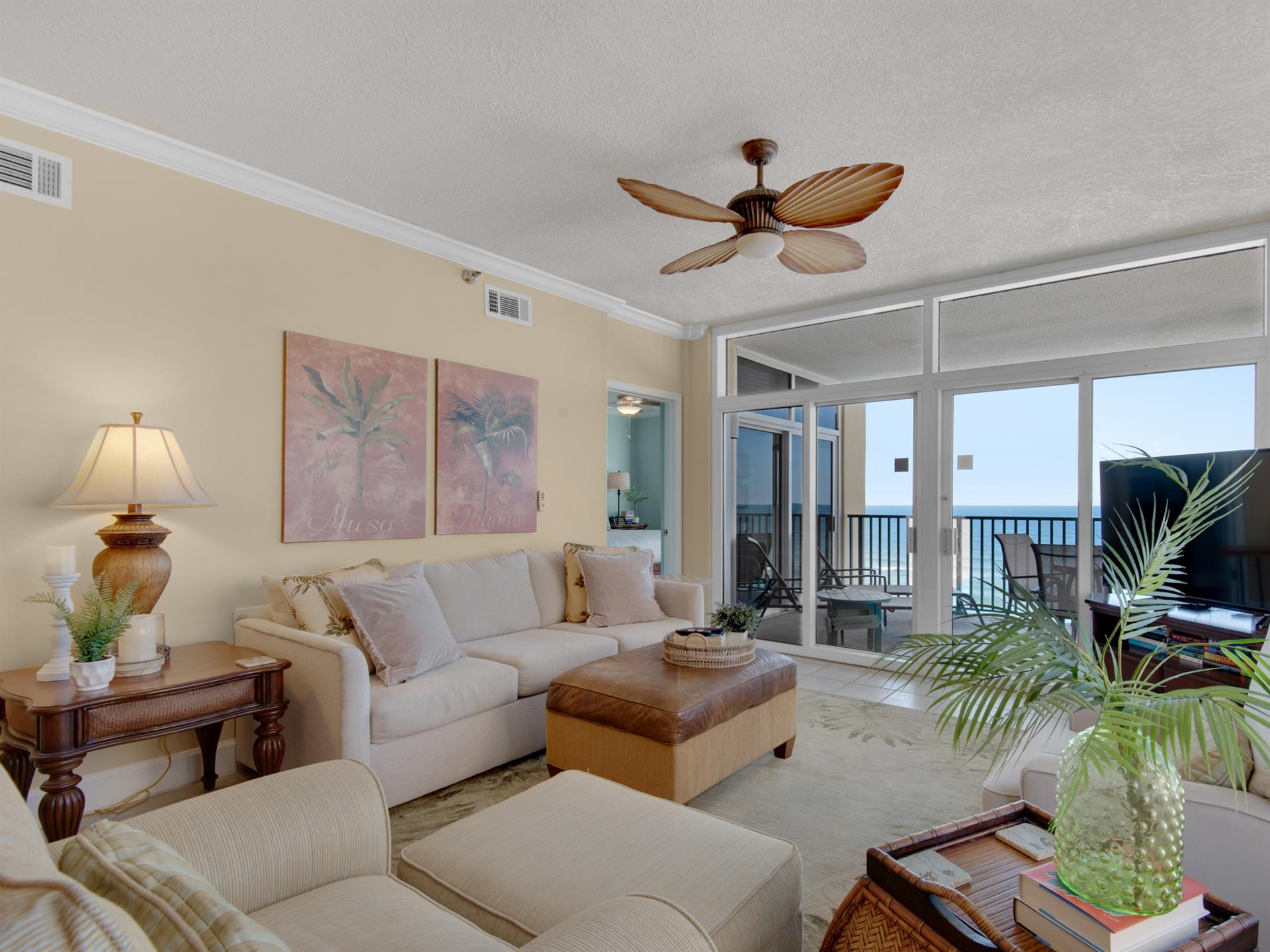 Living Area with Private Balcony