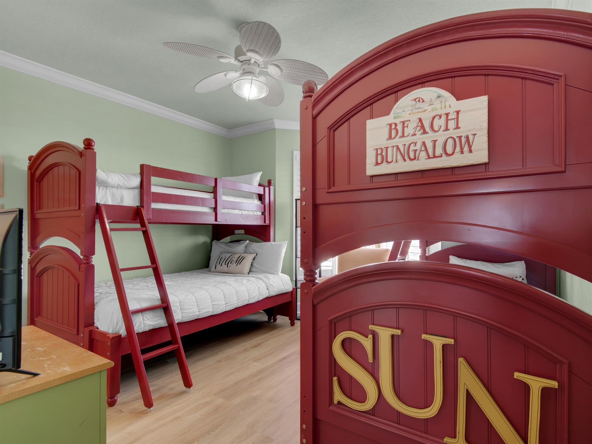 Guest Bedroom 1 with 2 Sets of Bunk Beds
