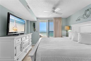 King bedroom with Gulf View and Balcony Access