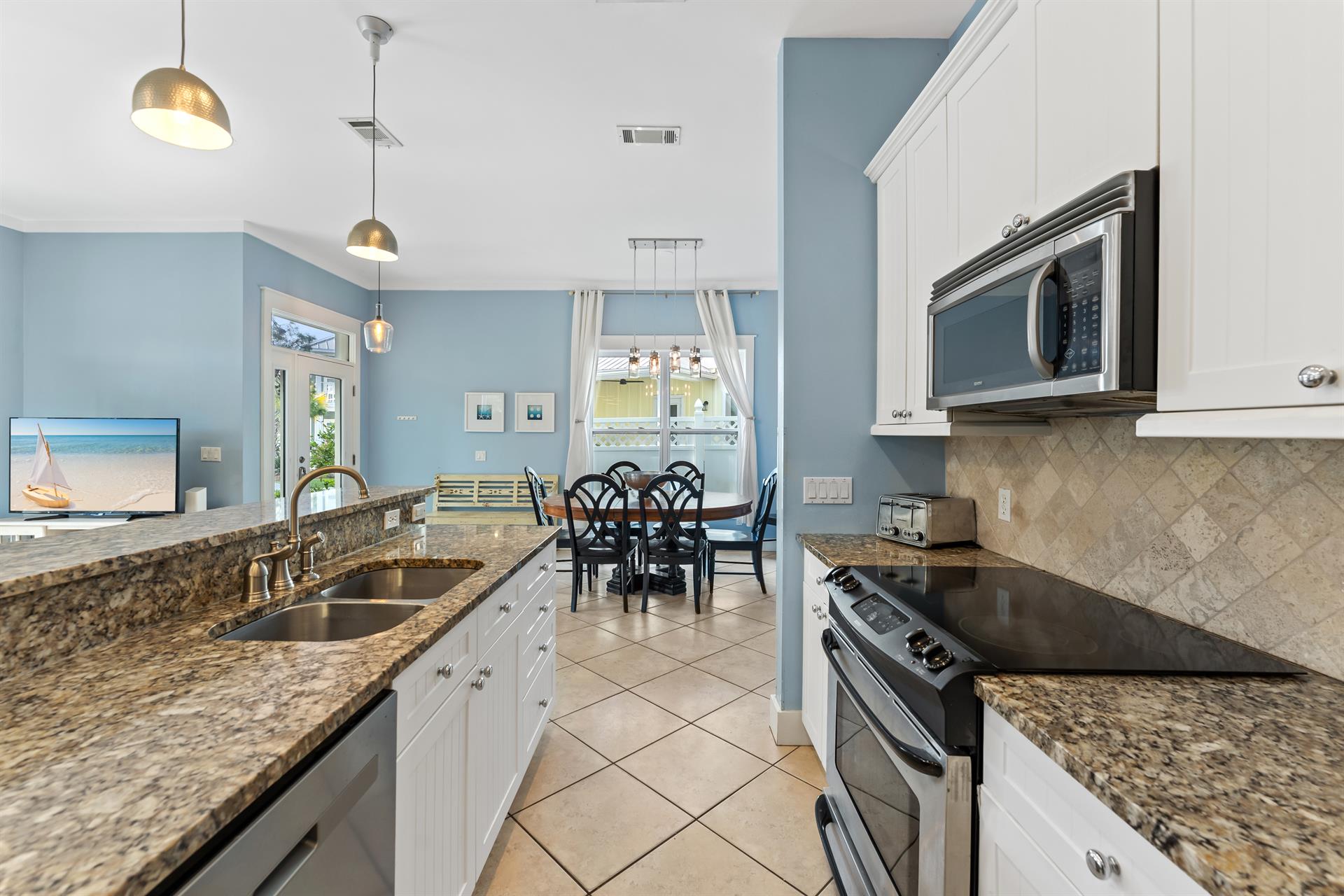 Kitchen and dining area