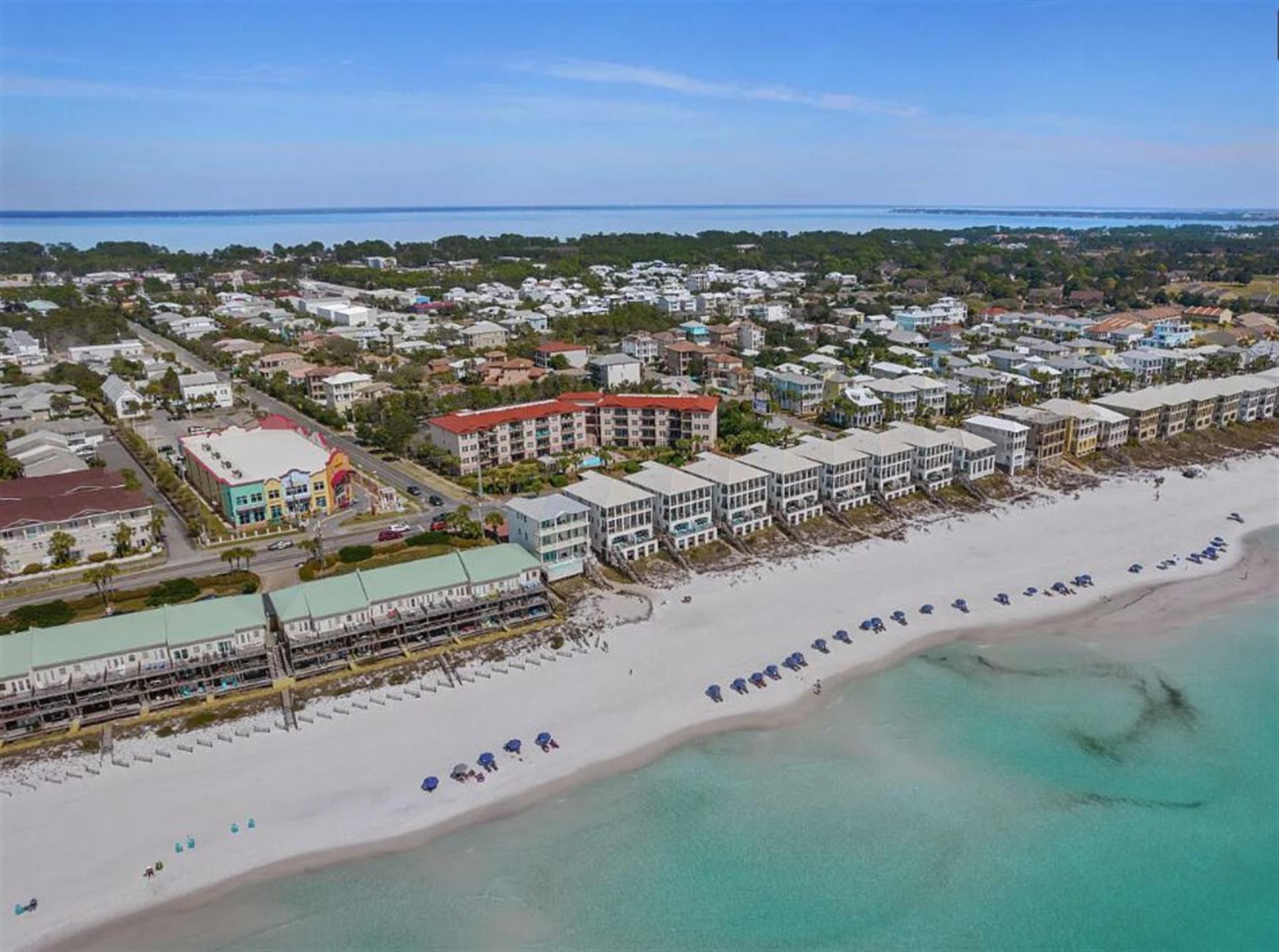 Beach access via aerial view