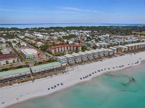 Beach access via aerial view
