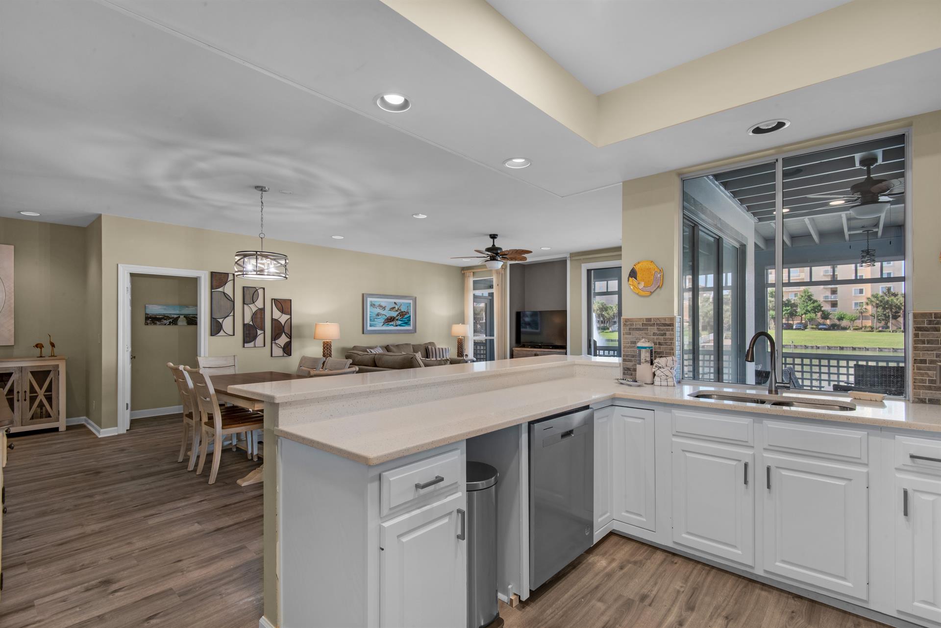 View of Living Area from Kitchen