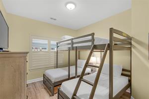 Guest Room with Two Twin Beds and A Full over Top Bunk