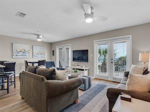 Living Area with Access to Private Balcony