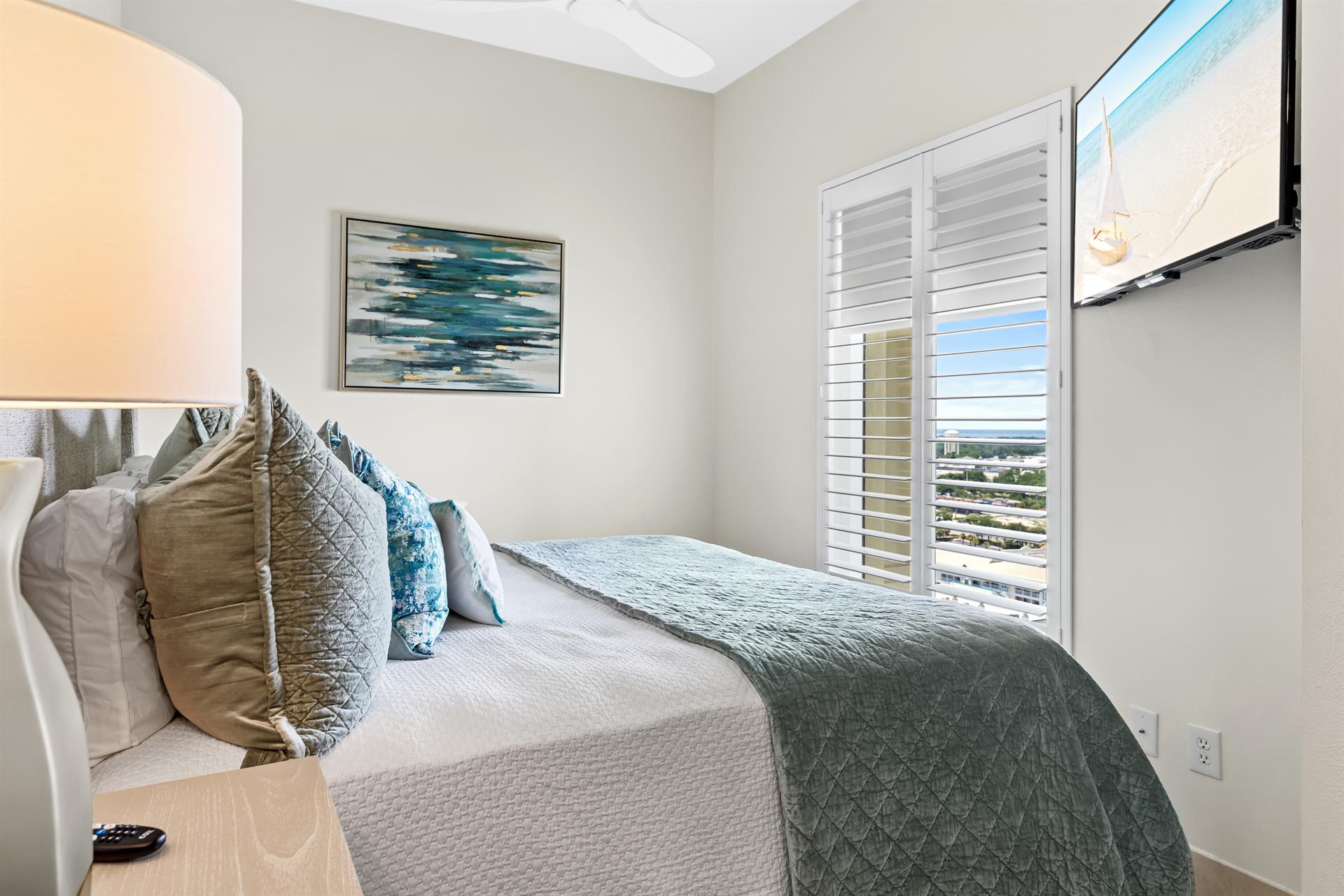 Guest Bedroom 2 with King Bed and Bay Views