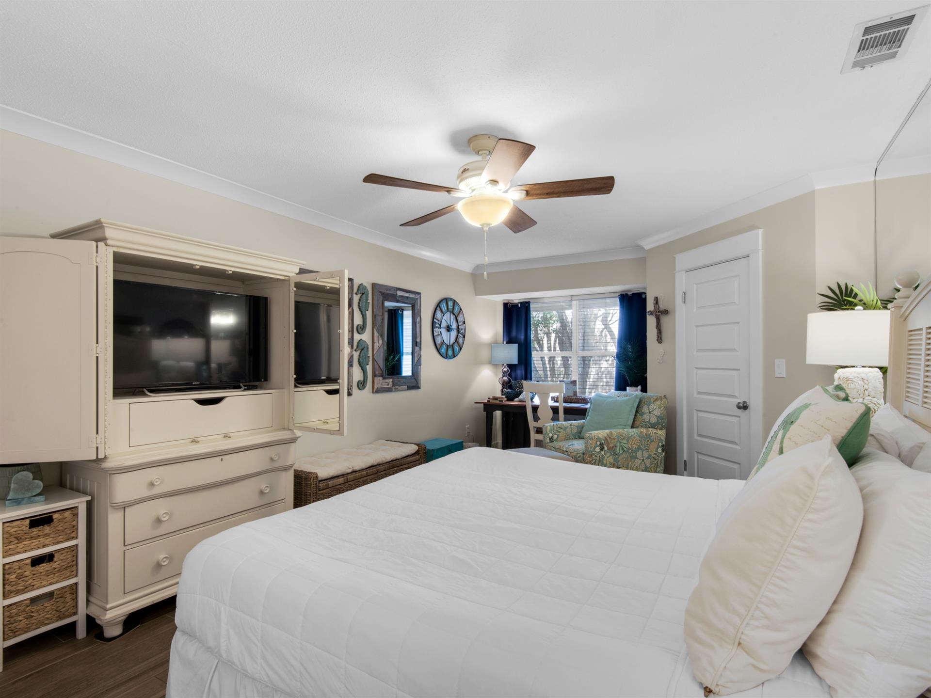 Primary Bedroom with Flat Screen TV