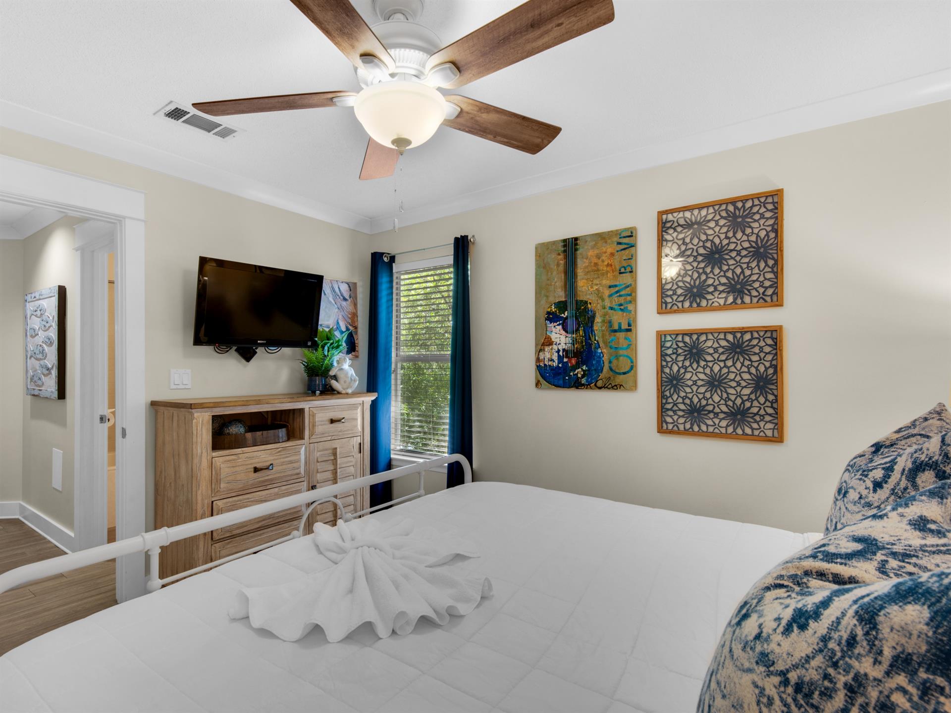 1st Floor Guest Bedroom with Flat screen TV