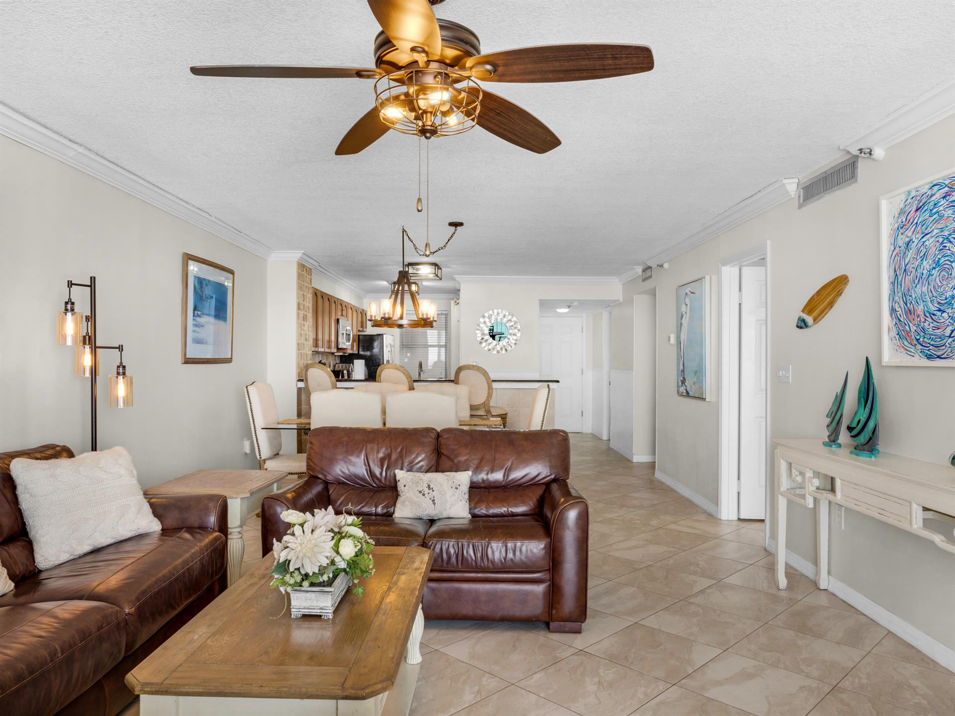 Open Living, Dining and Kitchen