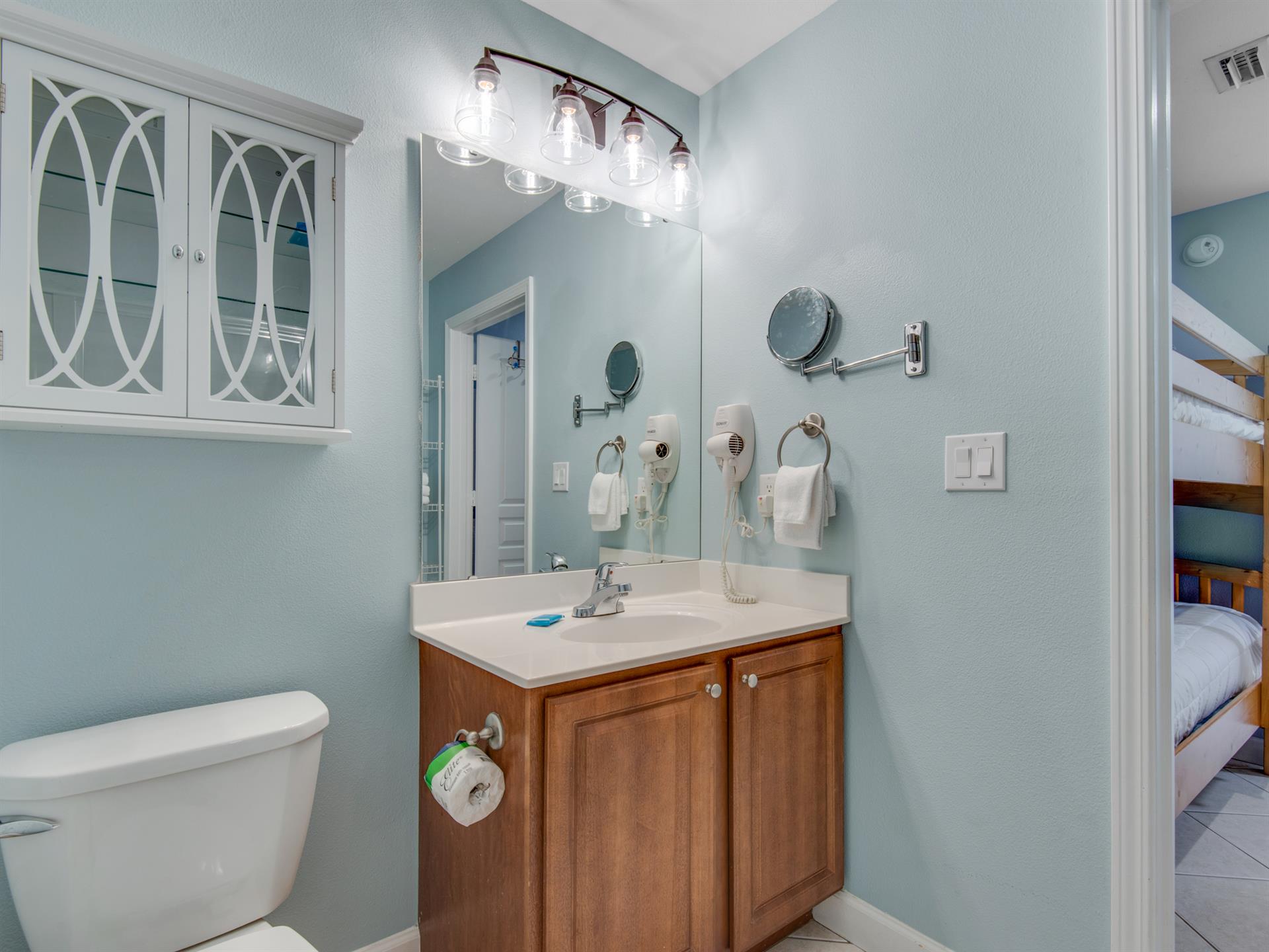 Guest Bathroom off bunk area hall