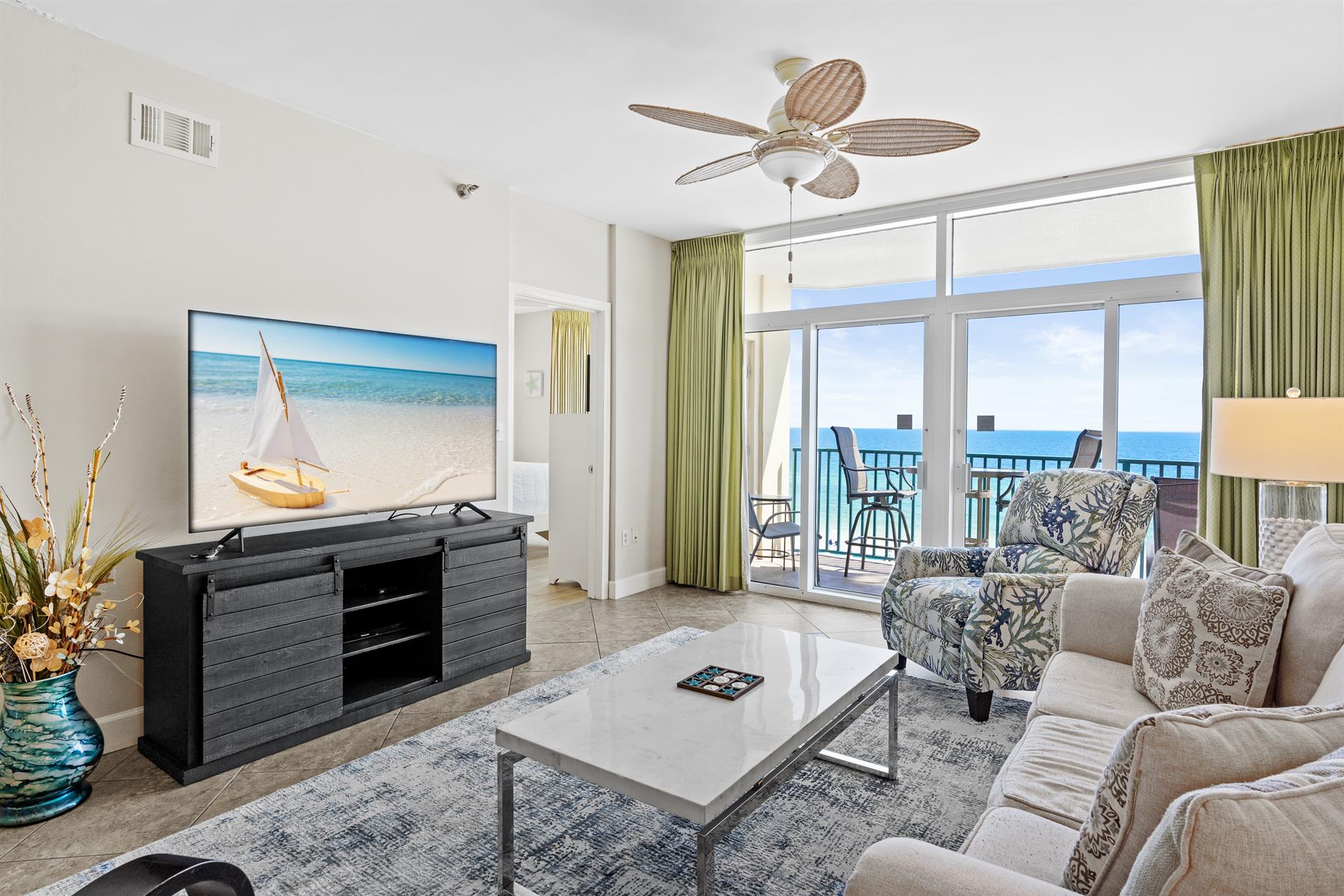 Living Room with Flat Screen TV