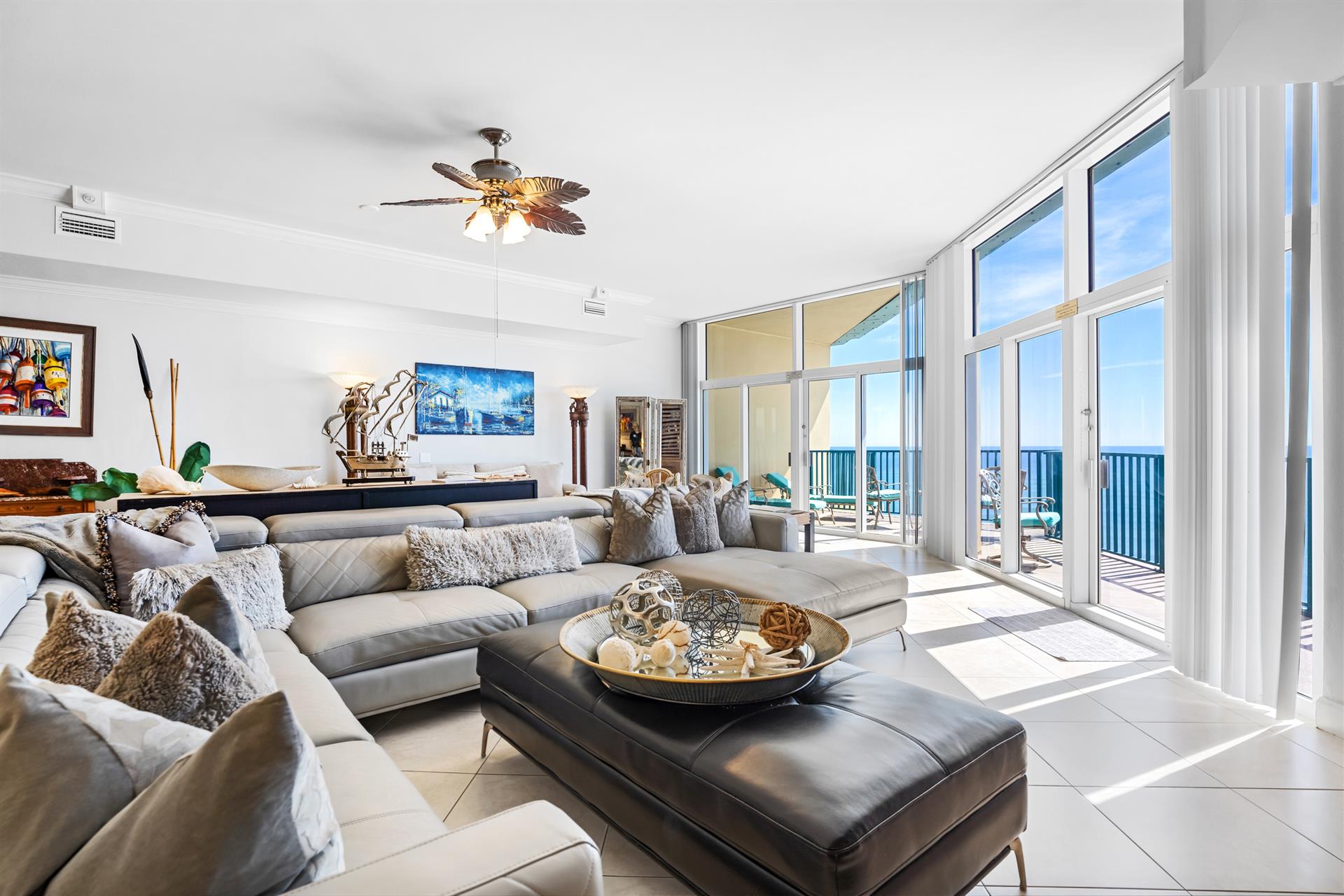 Living Room with Wrap Around Balcony