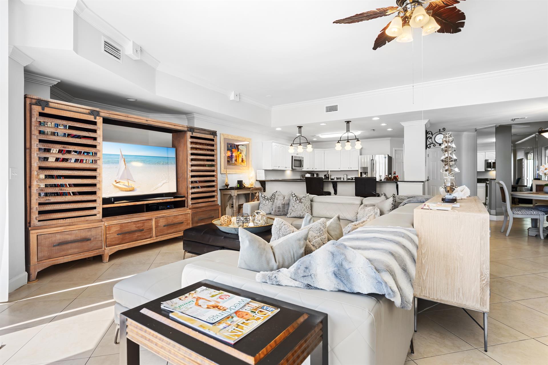 Living Room into Kitchen