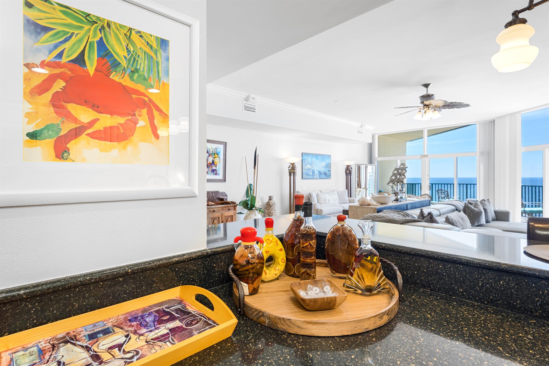 Kitchen with Gulf View