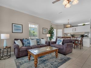 Living area with sleeper sofa