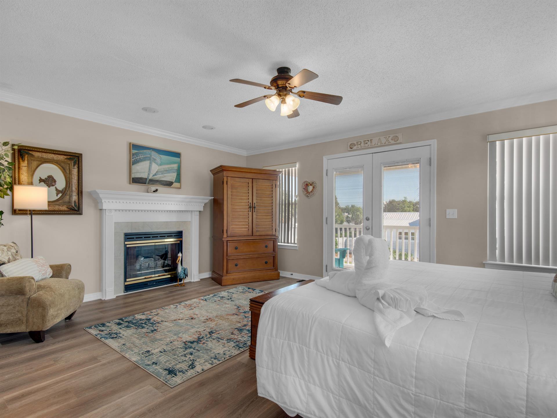 2nd floor Primary bedroom with balcony access