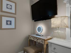 Guest Bedroom desk area and TV