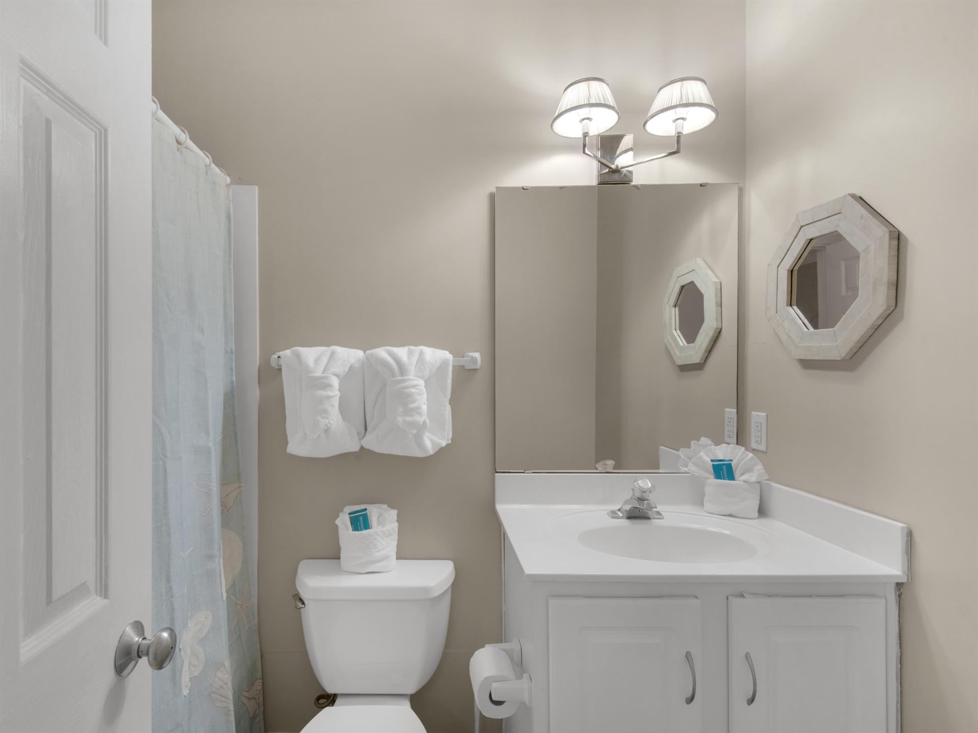 Bunk Bathroom with Tub and Shower Combo