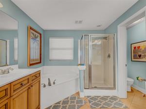 Primary Bathroom with Double Vanity, Large Tub  Walkin Shower