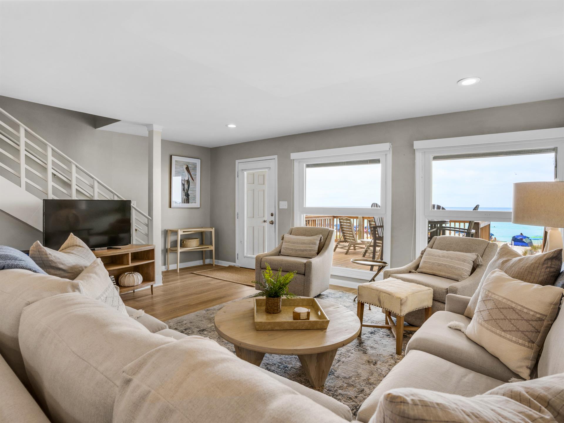 Living Area with Gulf Views