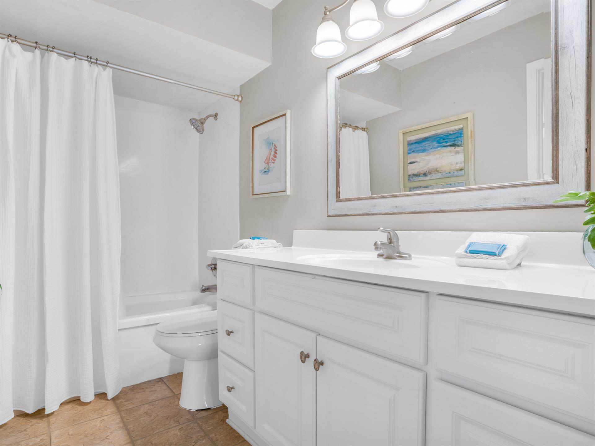 2nd Floor Guest Bathroom, Access from Guest Bedroom and Hallway