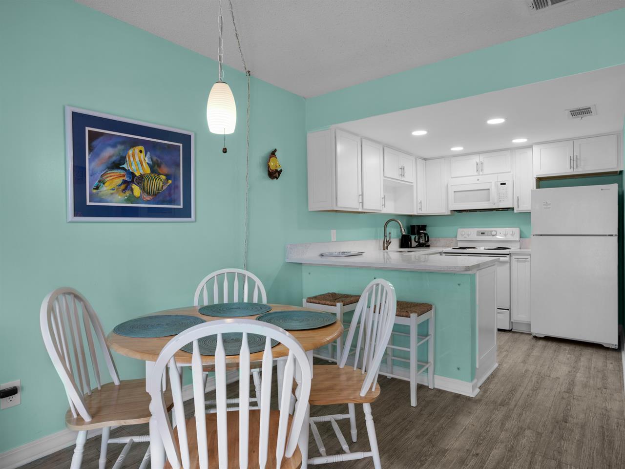 Dining area and kitchen