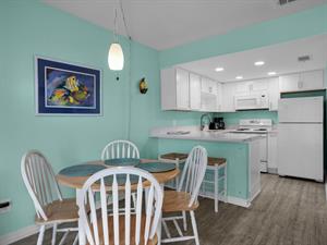 Dining area and kitchen