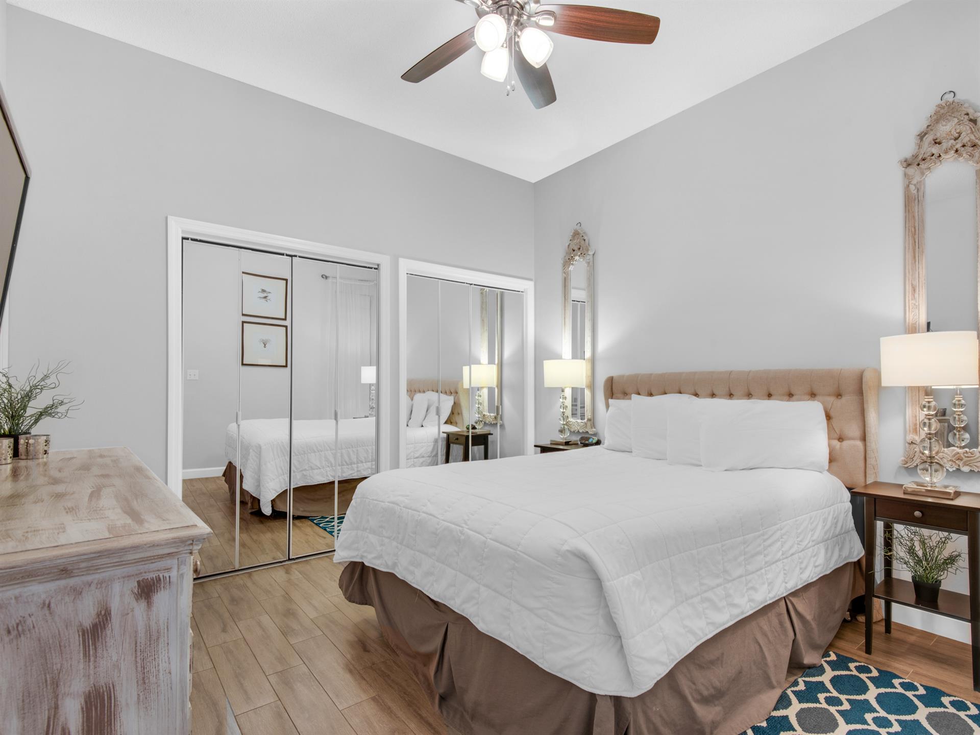 Guest Bedroom 1 with Queen Bed and Private Bathroom