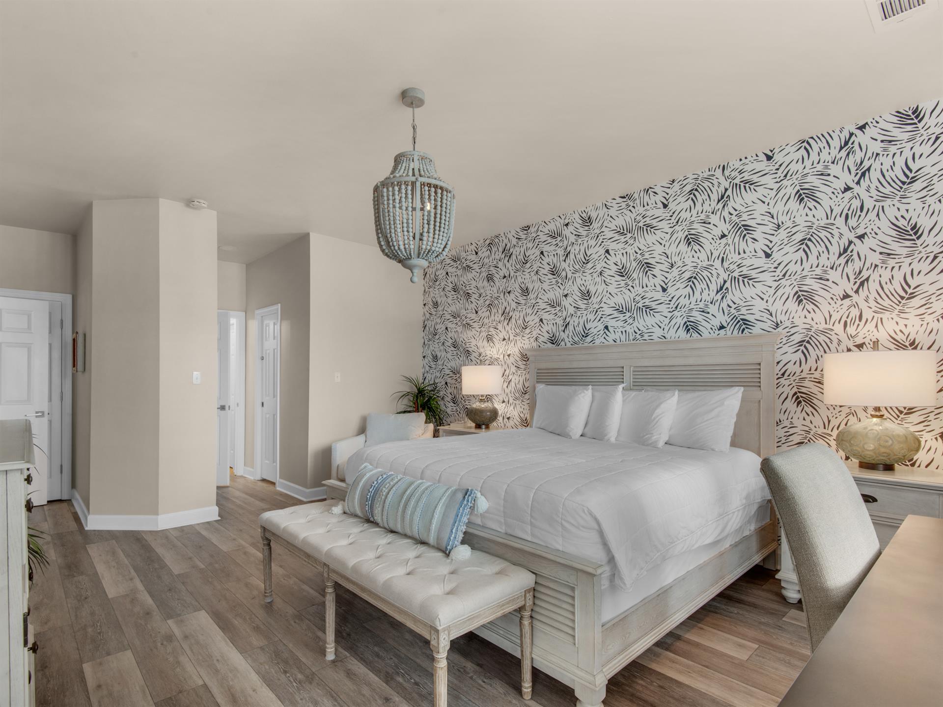 Primary Bedroom with accent wall