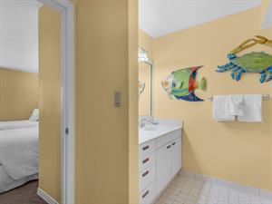Guest Bathroom with Adjoining Door to Guest Bedroom