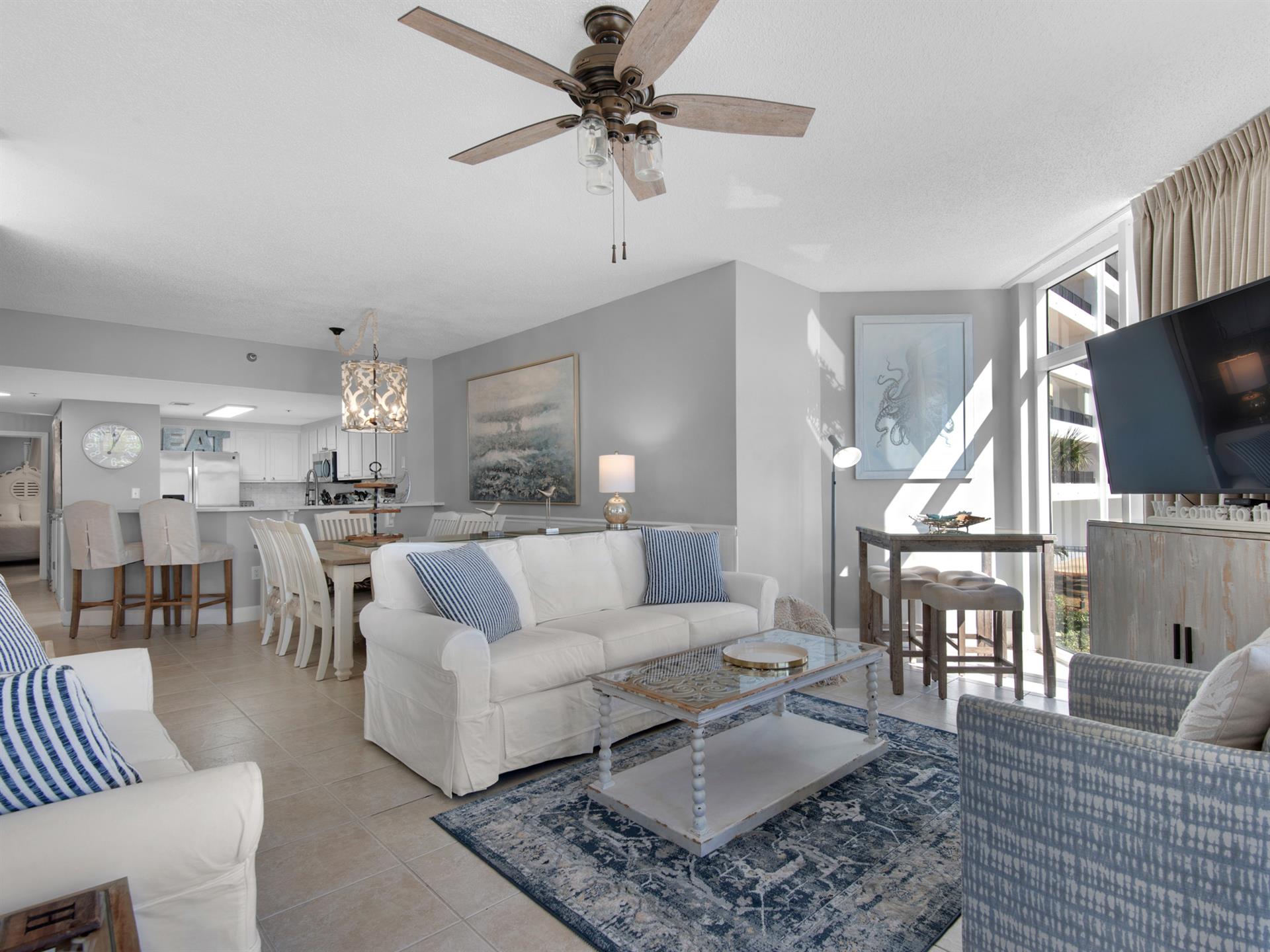 Living Area with Flat Screen TV